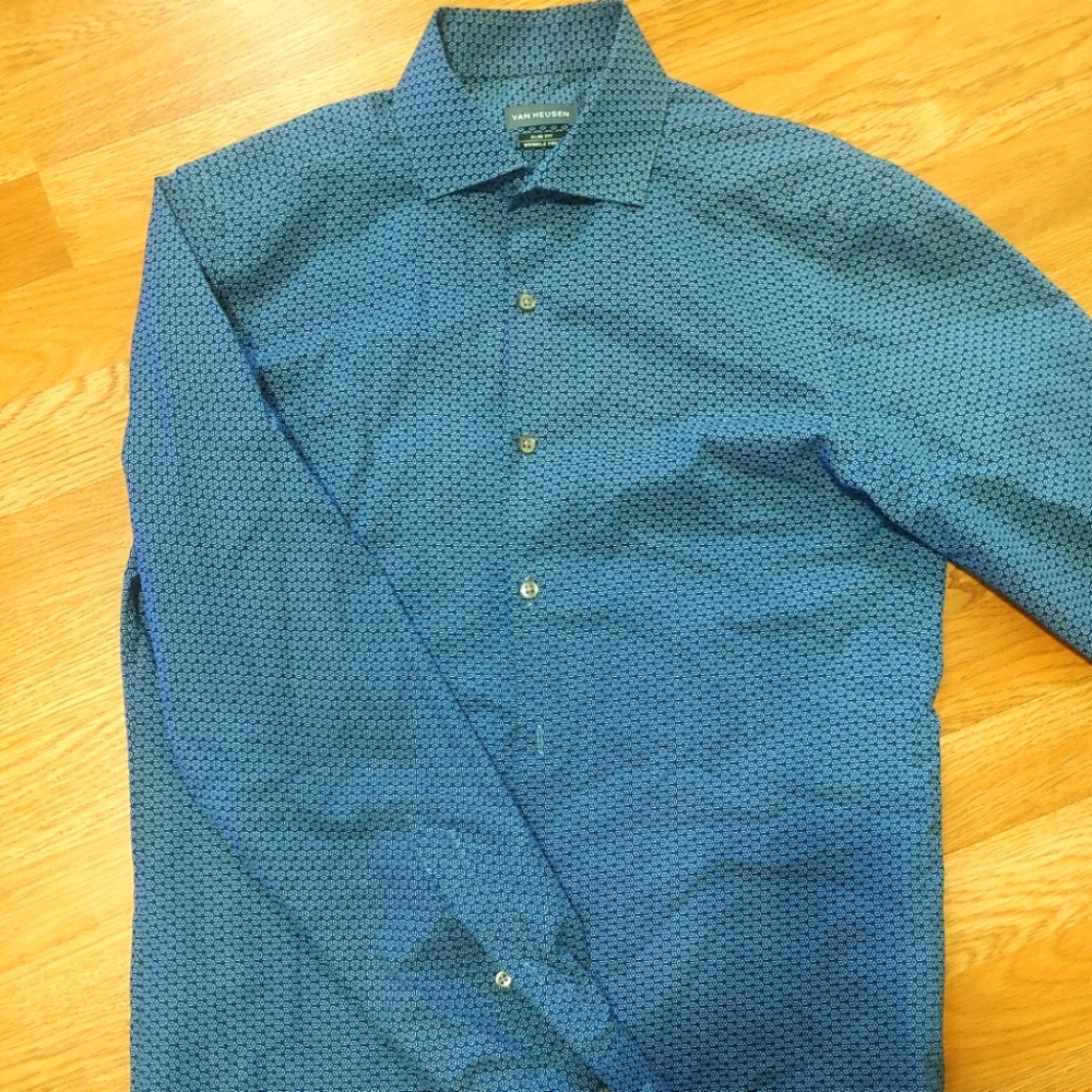 Men's long sleeve dress shirt slim fit